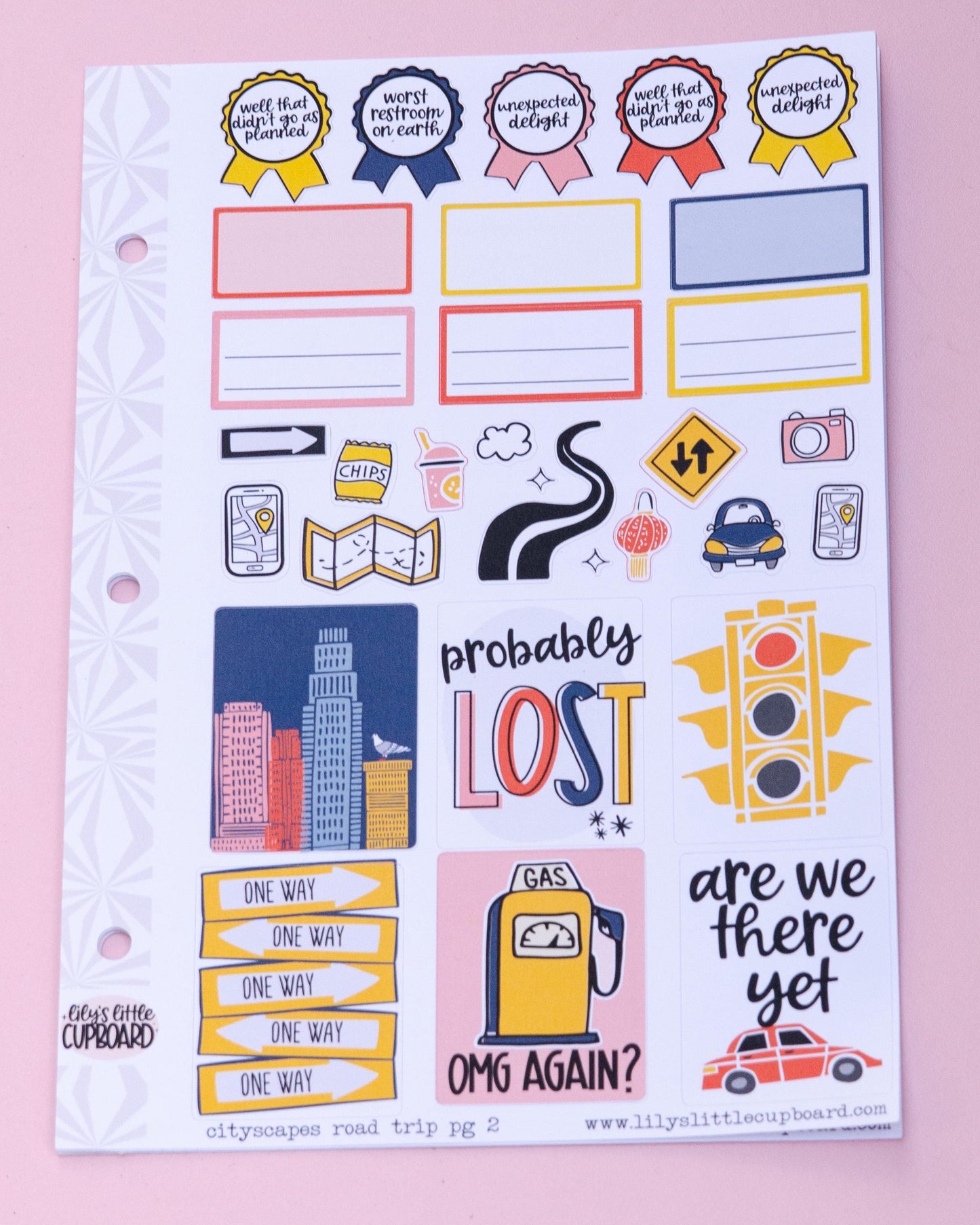 Cityscapes Road Trip Weekly Planner Kit | Weekly Sticker Kit | Travel Planner | Road Trip Planner | Vertical it | A la Carte Planner Kit