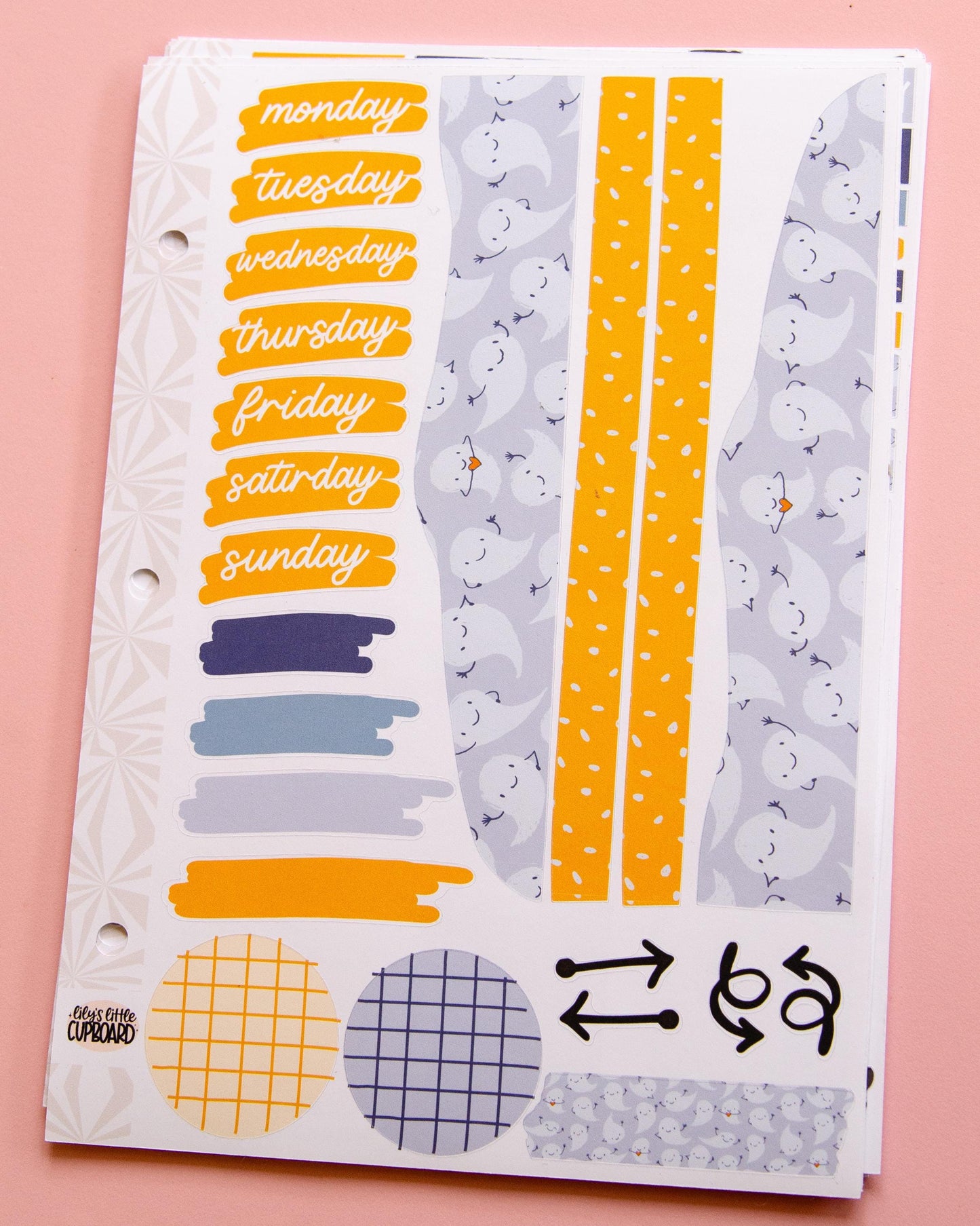 Happy Little Ghosties Halloween Journaling Sticker Kit: Jumbo Planner Stickers