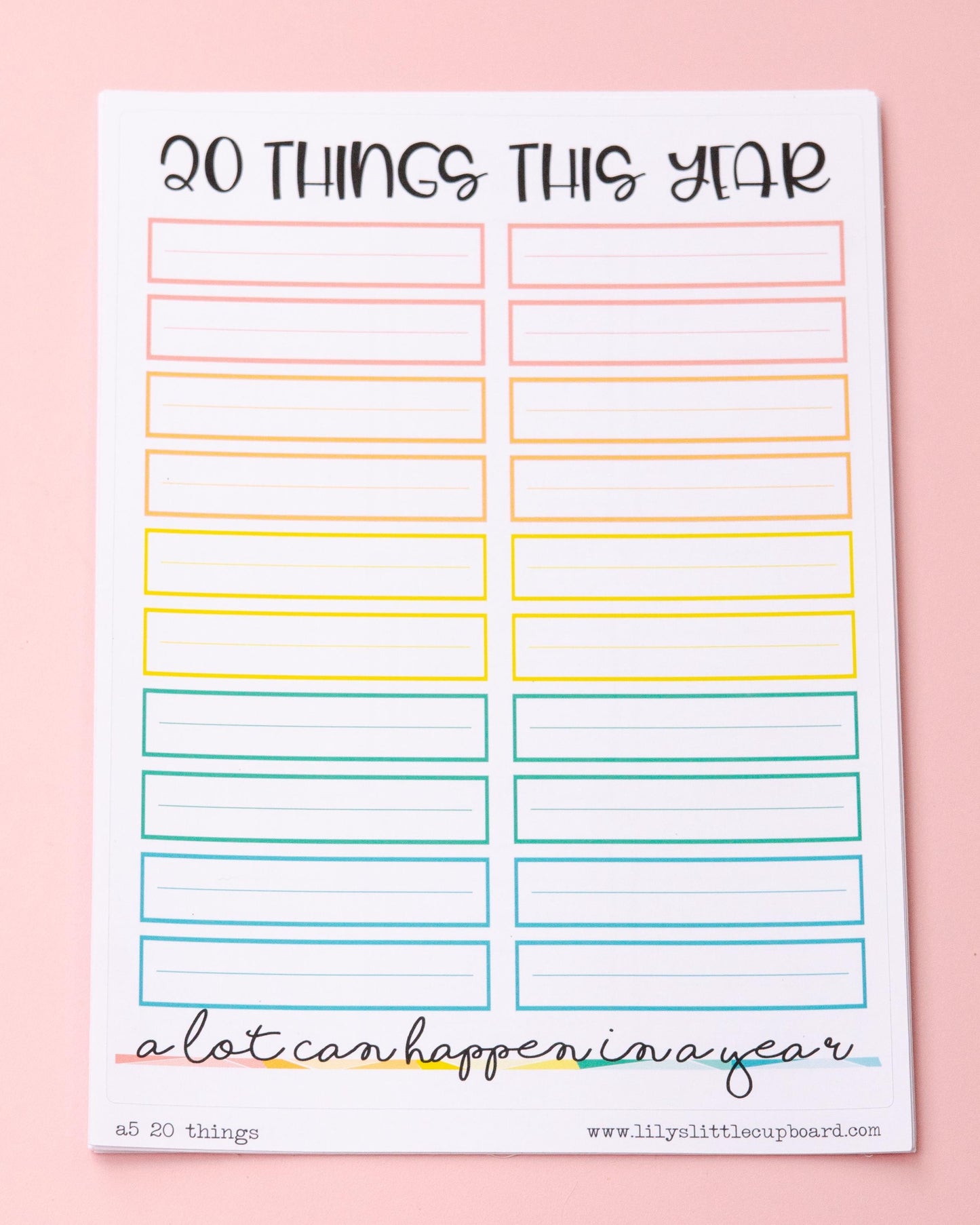 20 Things Bucket List Planner Stickers l Full Page Sticker | A5 Full Page Sticker | Dashboard Full Page Sticker | Notes Page Stickers