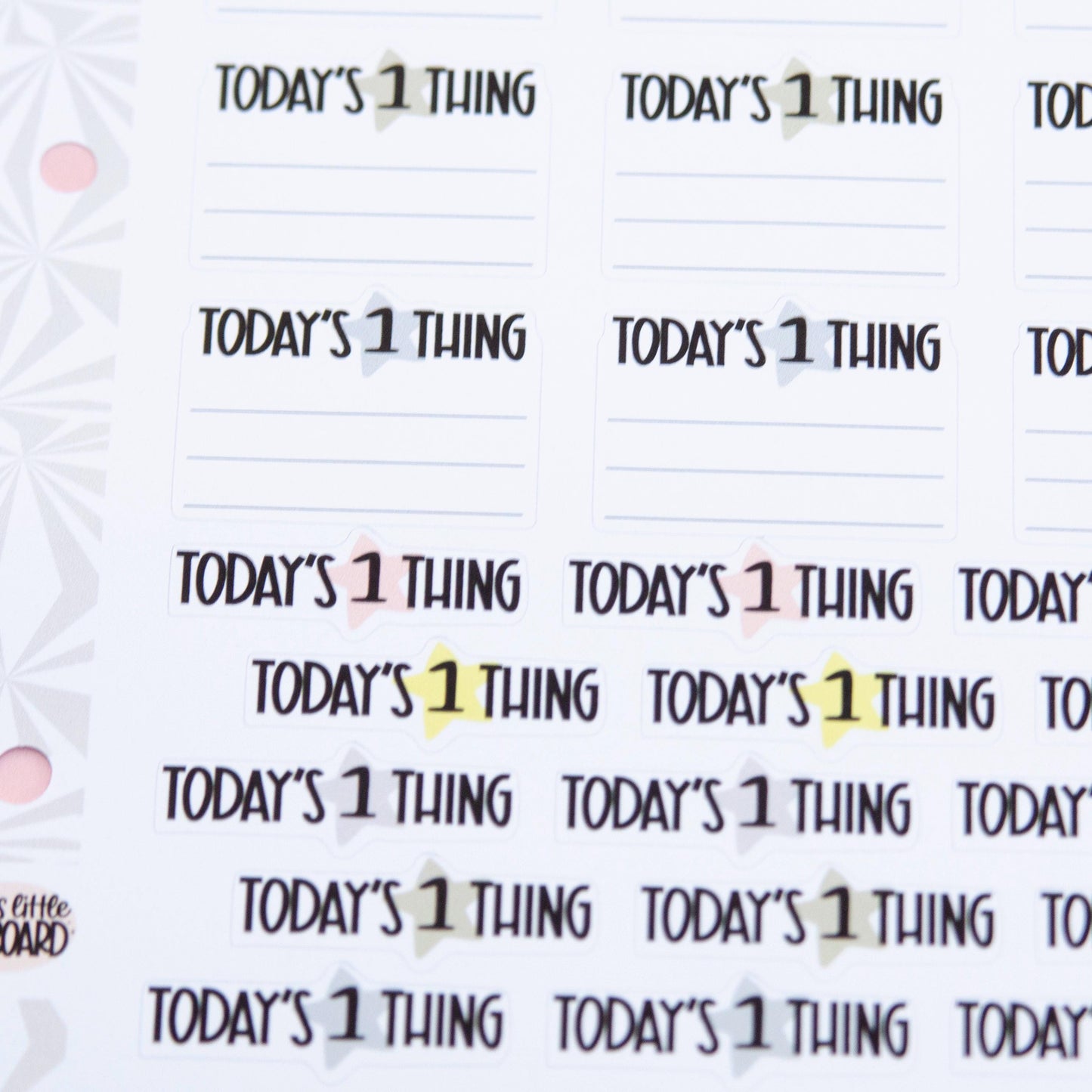One Thing Today Planning Stickers  | Focused Task Script Stickers | Goal Planning Stickers | Functional Deco Stickers