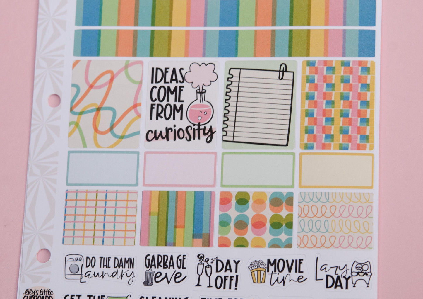 Curiouser and Curiouser Hobonichi Cousin-A5 Weekly Sticker Kit | Back to School Sticker Kit | A5 Weekly Planner Sticker Kit