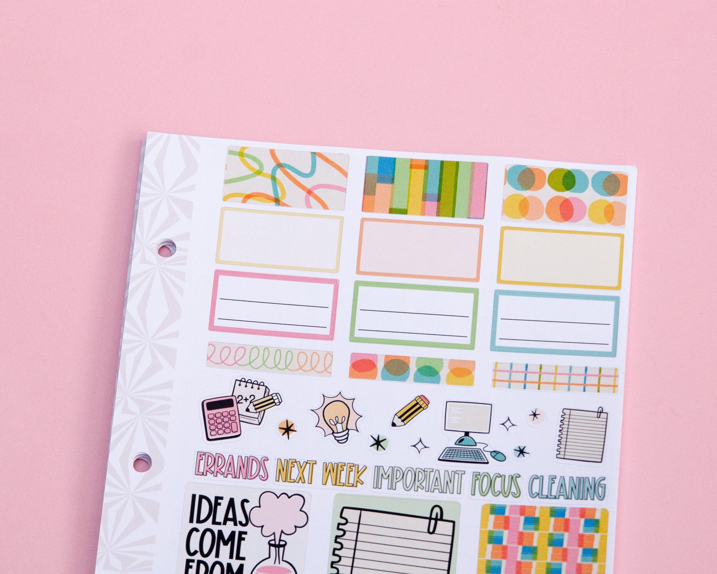 Curiouser and Curiouser Vertical Weekly Sticker Kit | Back to School Weekly Planner Sticker Kit | A la Carte Mini Kits | Weekly Planner Kit
