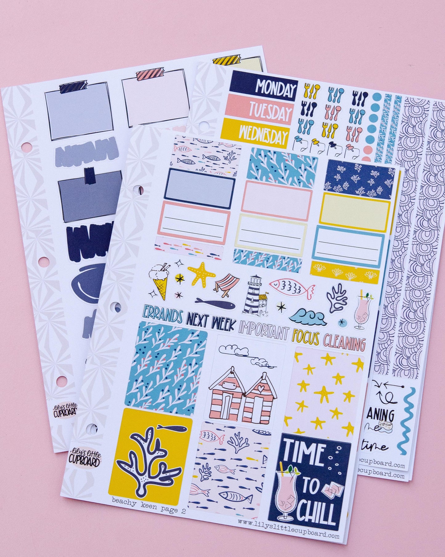 Beachy Keen | Weekly Sticker Kit | Summer Planner Kit | Beach Day Stickers | Ocean Sticker Kit A la Carte Planner Kit