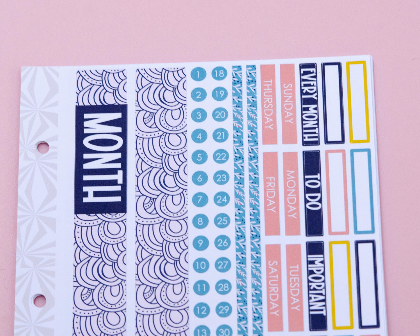 Beachy Keen Simple Monthly Kit | Monthly Spread Planner Kits | Monthly Planner Sticker Kits