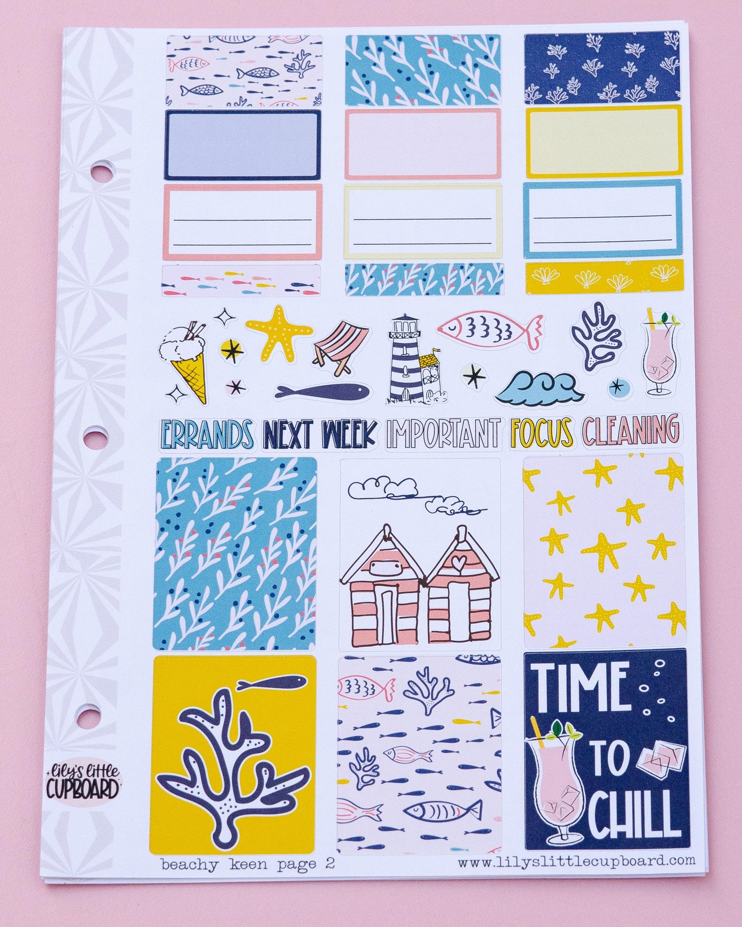 Beachy Keen | Weekly Sticker Kit | Summer Planner Kit | Beach Day Stickers | Ocean Sticker Kit A la Carte Planner Kit