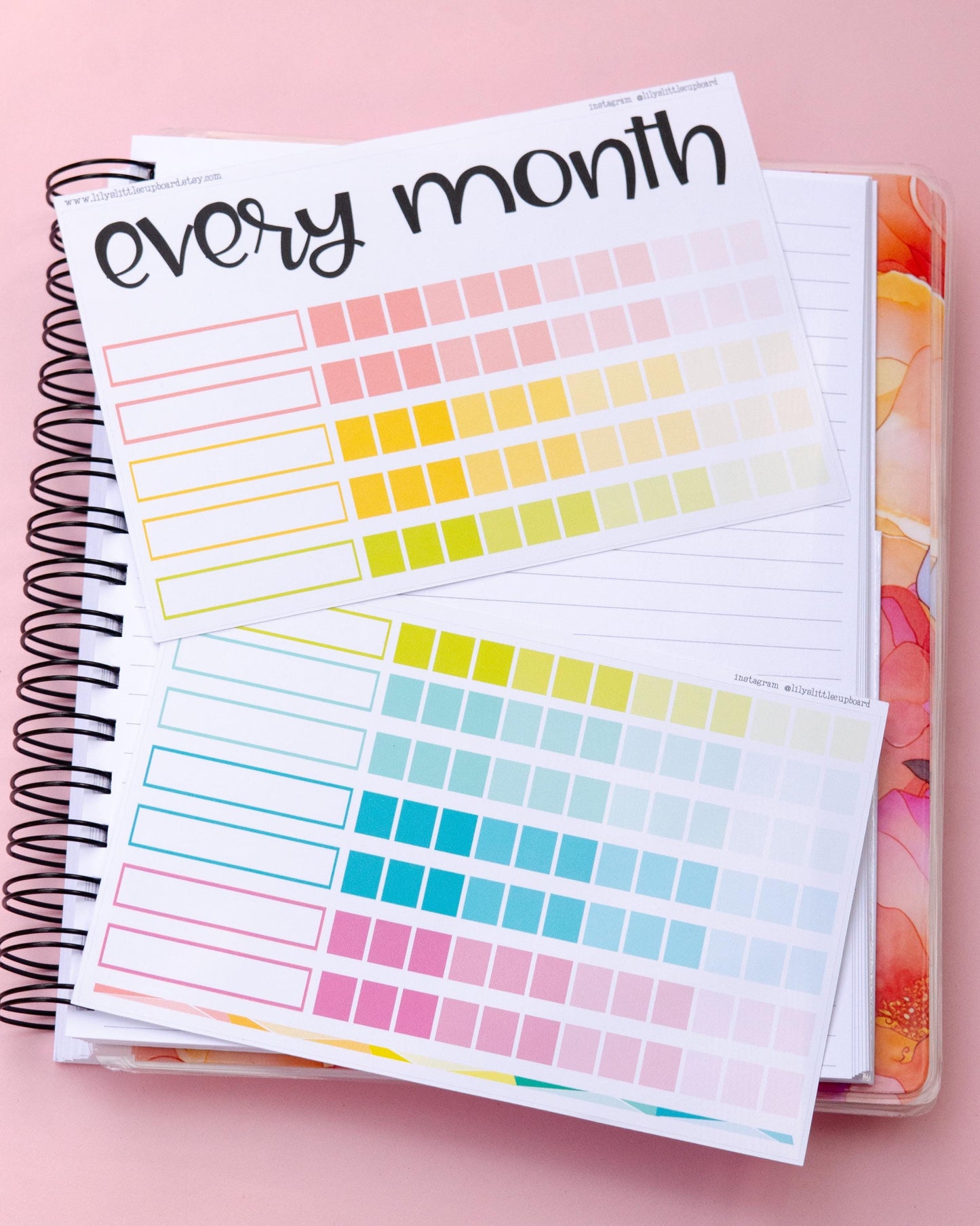 Every Month Checklist Full Page Sticker | A5 Full Page Sticker | Dashboard Sticker | Notes Page | Page Cover Sticker | Monthly Checklist