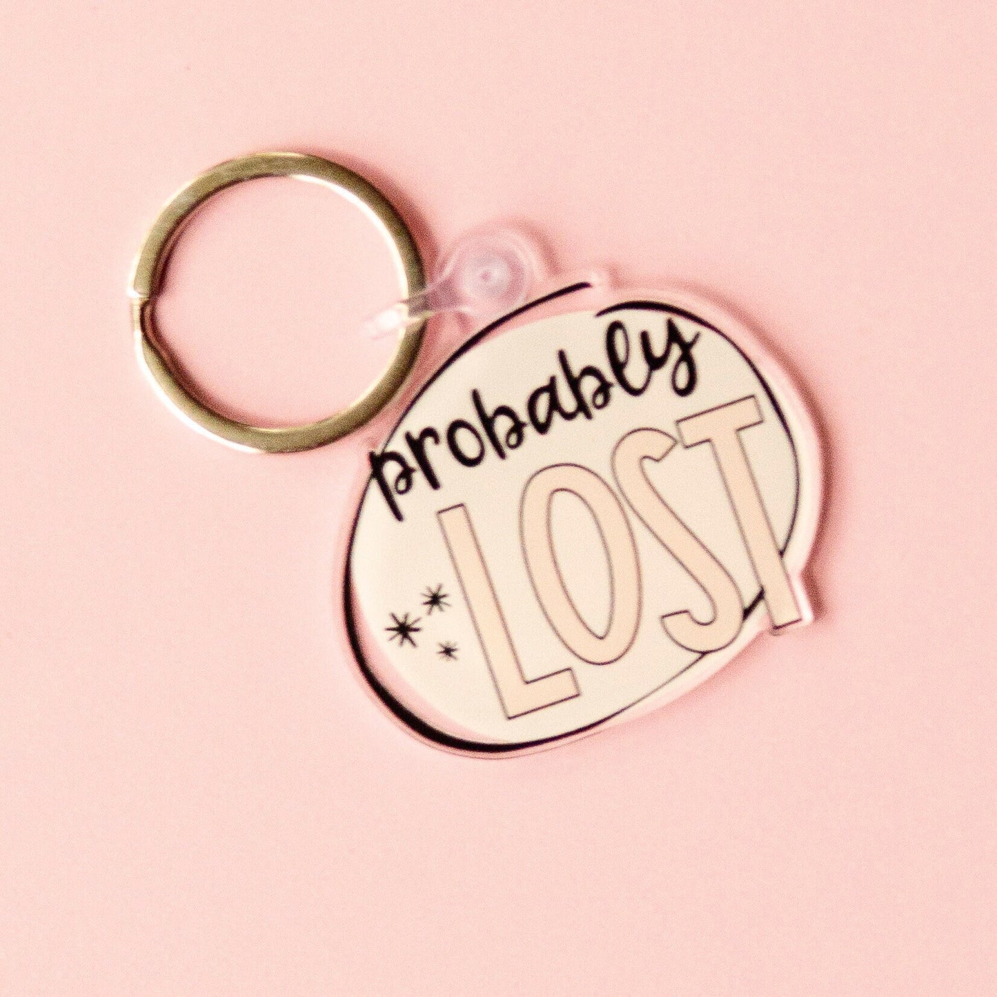 Probably Lost Keychain | Funny Key Chain Gift | New Driver Key Chain | Single Sided Acrylic Keychain | Small Gift