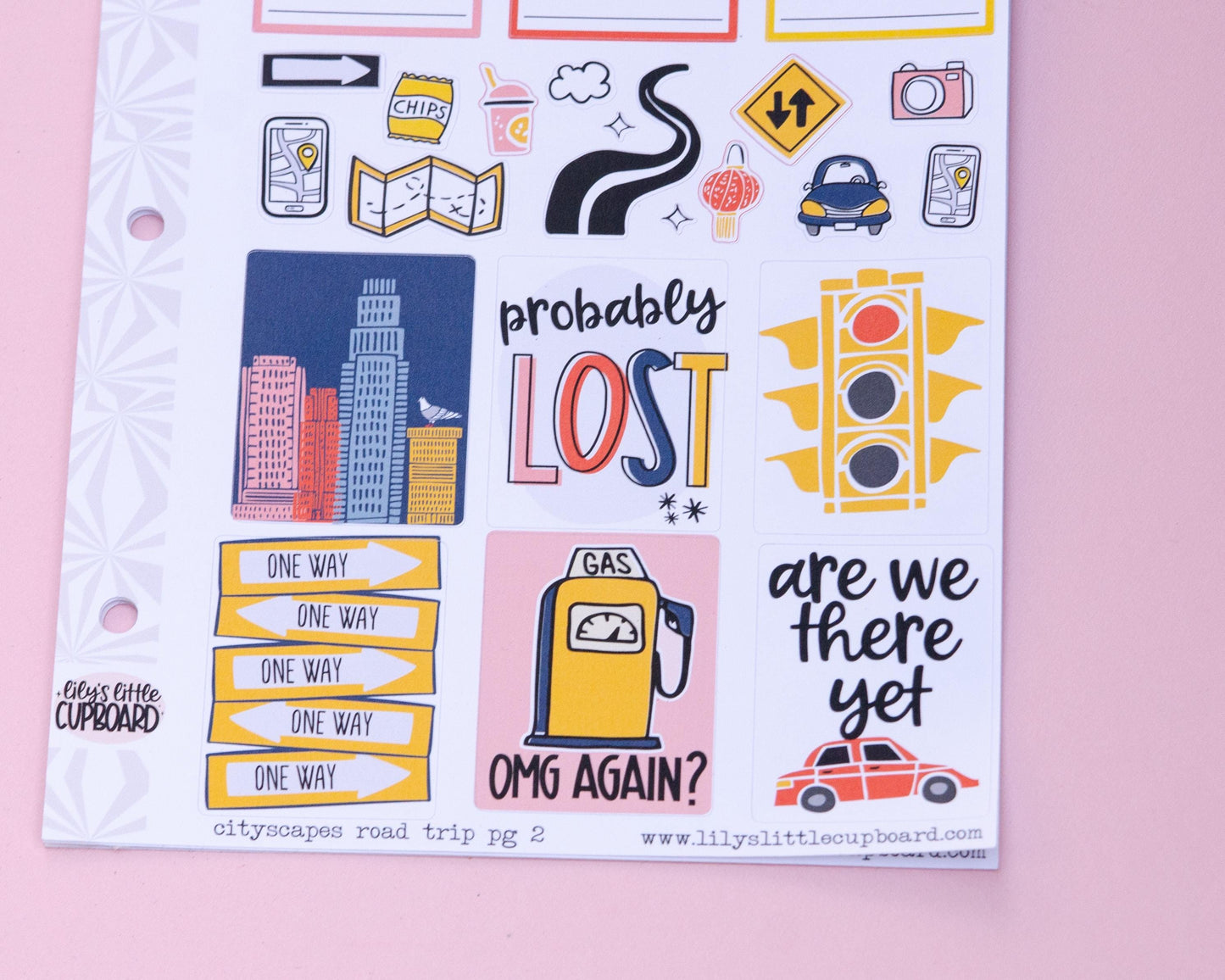 Cityscapes Road Trip Weekly Planner Kit | Weekly Sticker Kit | Travel Planner | Road Trip Planner | Vertical it | A la Carte Planner Kit