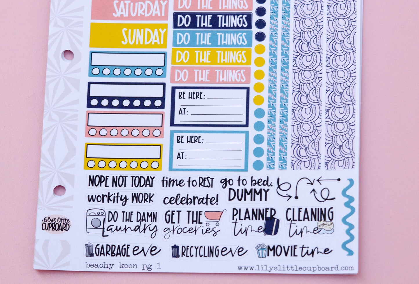 Beachy Keen | Weekly Sticker Kit | Summer Planner Kit | Beach Day Stickers | Ocean Sticker Kit A la Carte Planner Kit