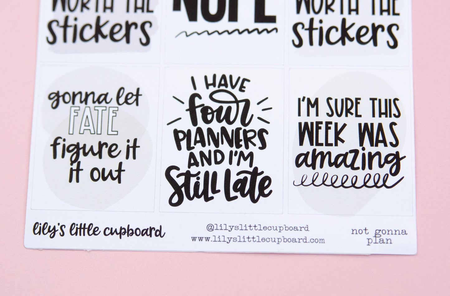 Not Gonna Plan This Week Full Box Planner Stickers | Missed a Week Planner Stickers Full Box Quote Planner Stickers |  Snarky Stickers