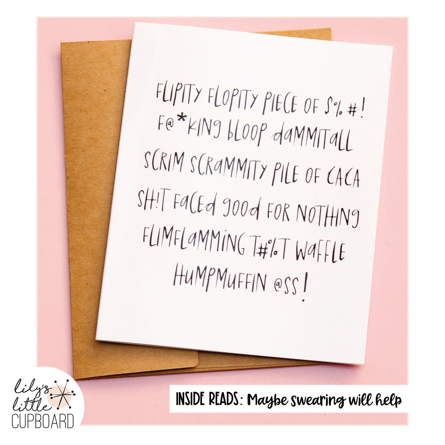 Sweary Encouragement Card | PG Swears Card | Encouragement Card | Cute Greeting Card | A2 Card | Printed Support Card | Friendship Card