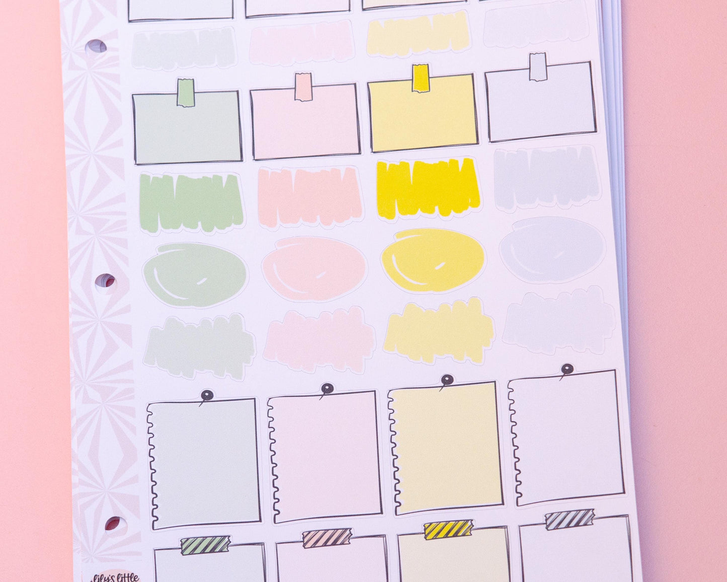 Adorable Bunnies Hobonichi Cousin and Other A5 Weekly Sticker Kit | Bunnies Sticker Kit | A5 Weekly Sticker Kit | Cute Bunny Stickers