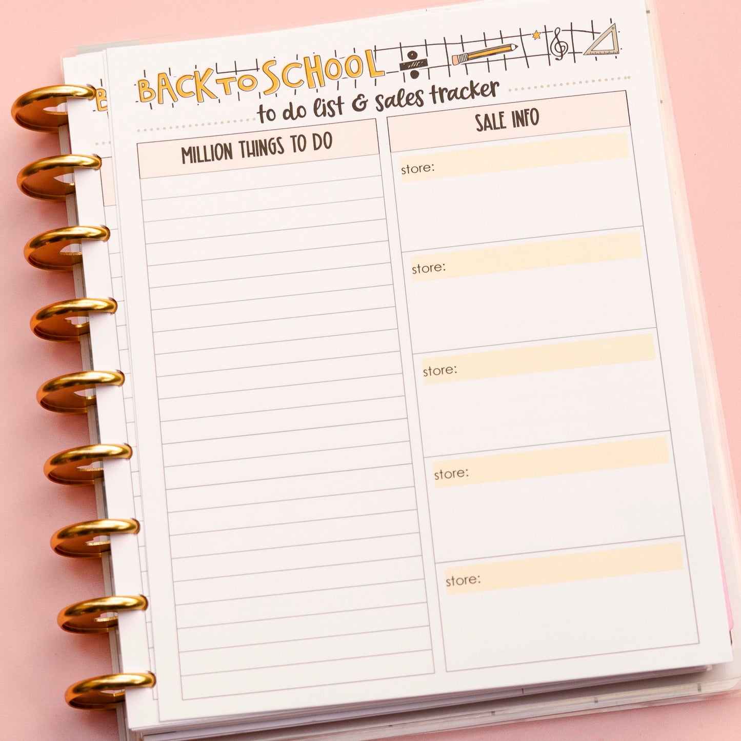 Back to School Printable Planner
