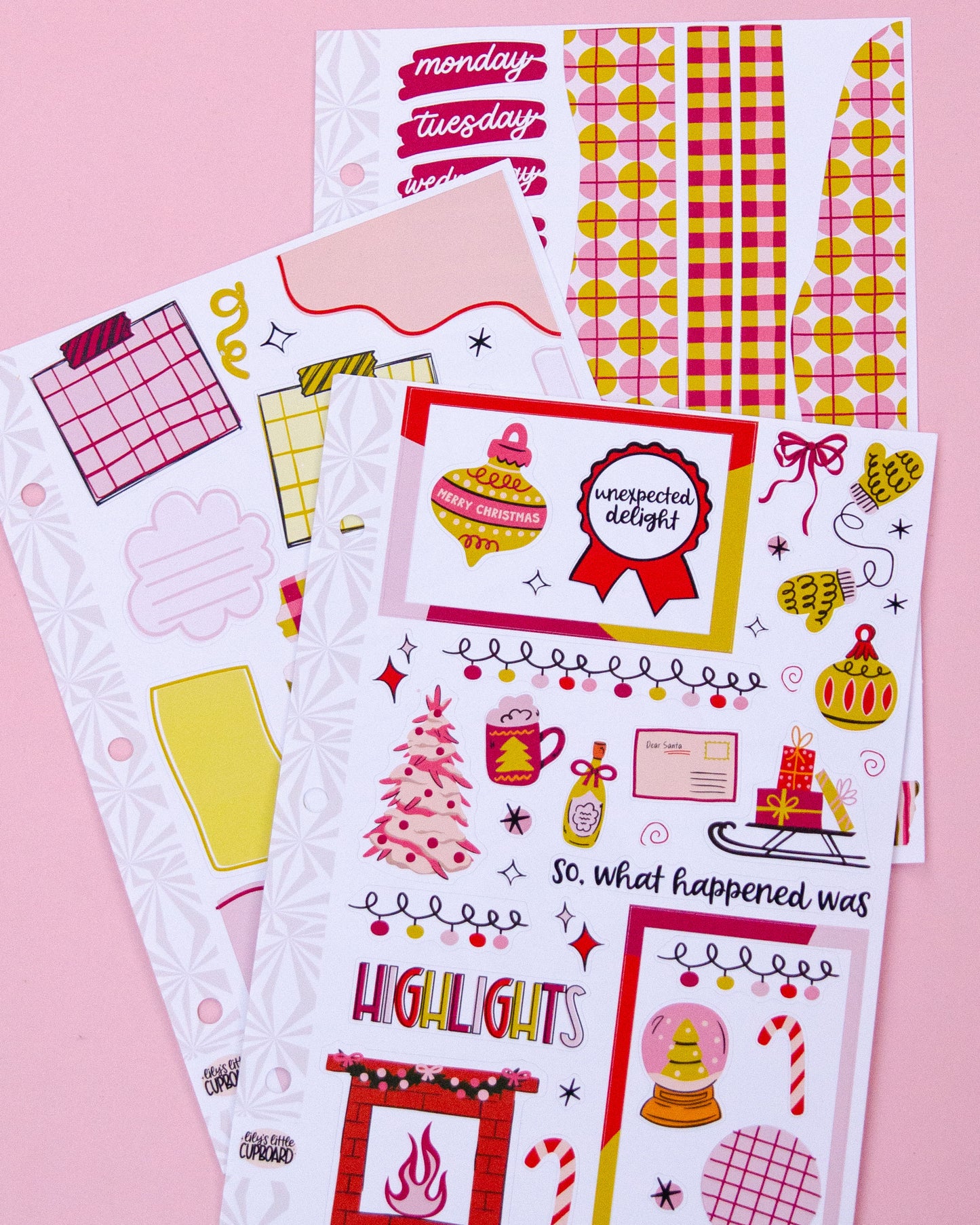 Cozy Christmas Journaling Sticker Kit: Jumbo Planner Stickers