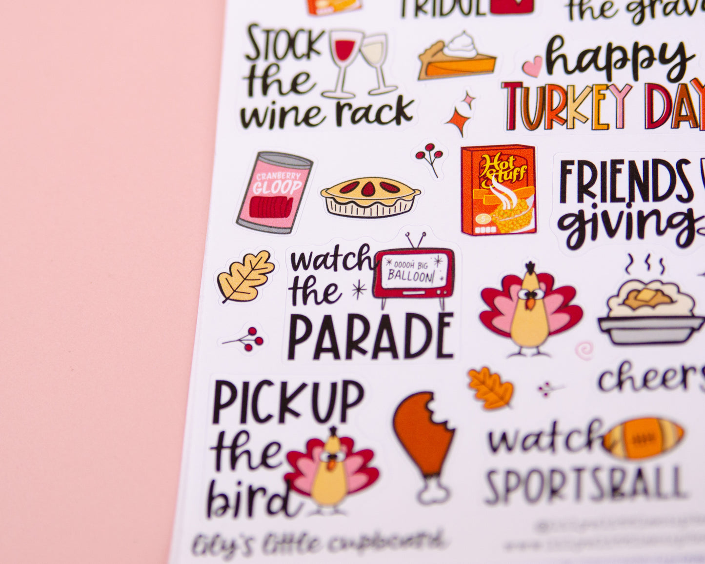UPDATED! Thanksgiving To Do List Planner Stickers | Fall Bucket List Stickers | Thanksgiving Bucket List Planner Stickers (L_06)