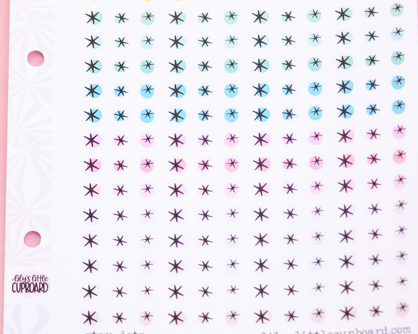 Star Circles Functional Planner Stickers for Planners and Bullet Journals