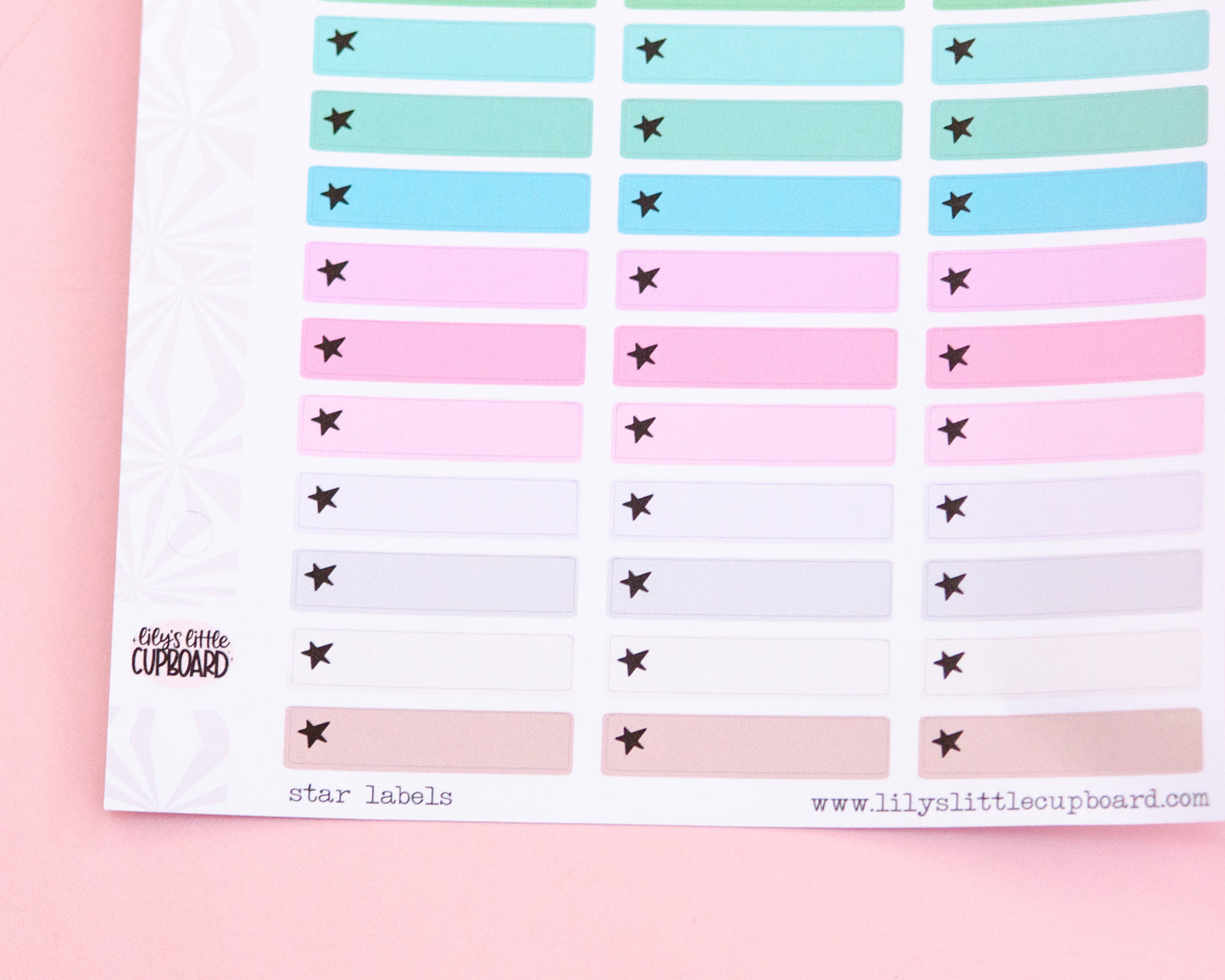 Star Labels Functional Planner Stickers for Planners and Bullet Journals