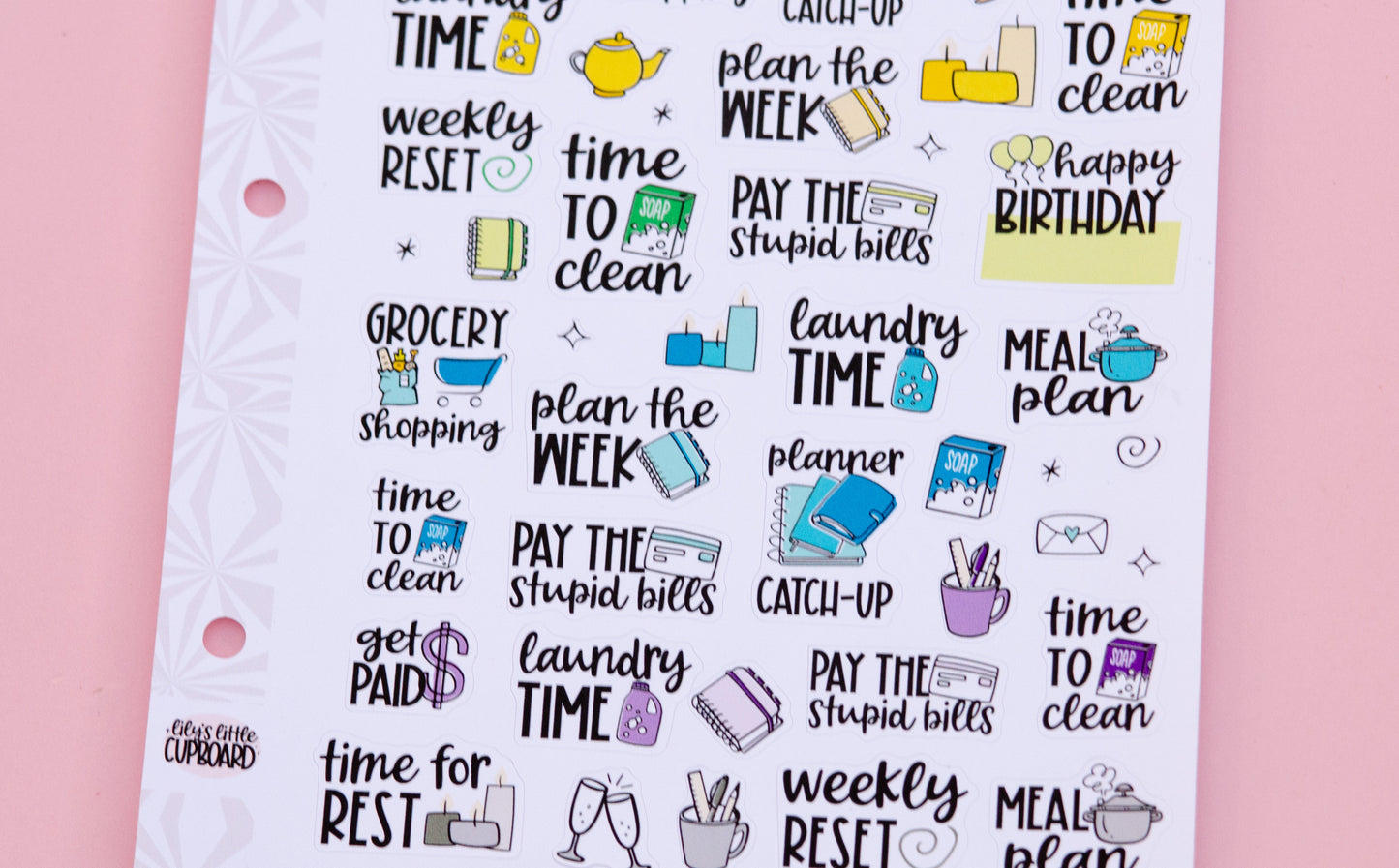 Rainbow Sampler | Planner Sampler Tasks | Planner Essentials