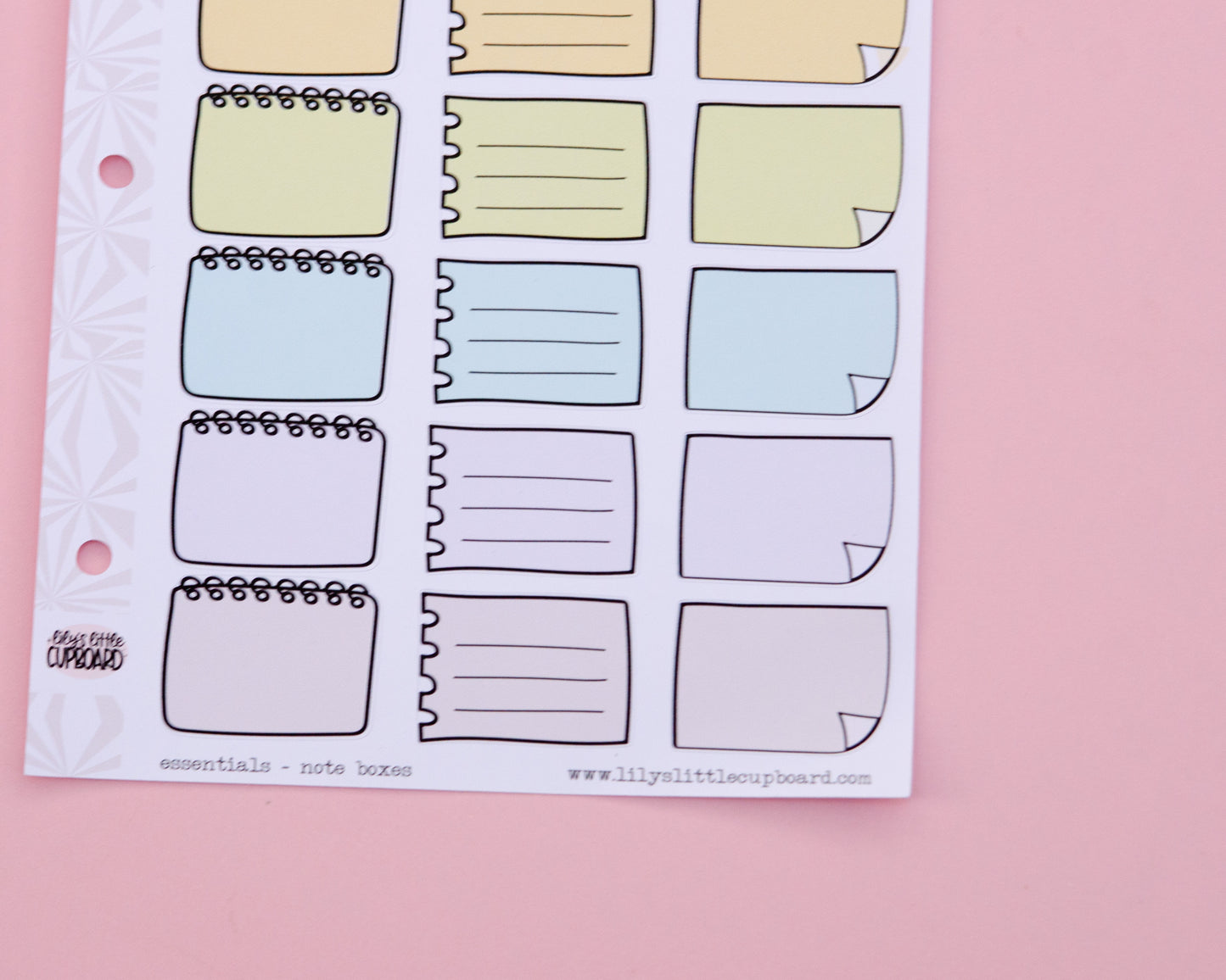 Planner Essential Boxes | Notepad Style Boxes | Half Box Planner Stickers | Planner Essentials