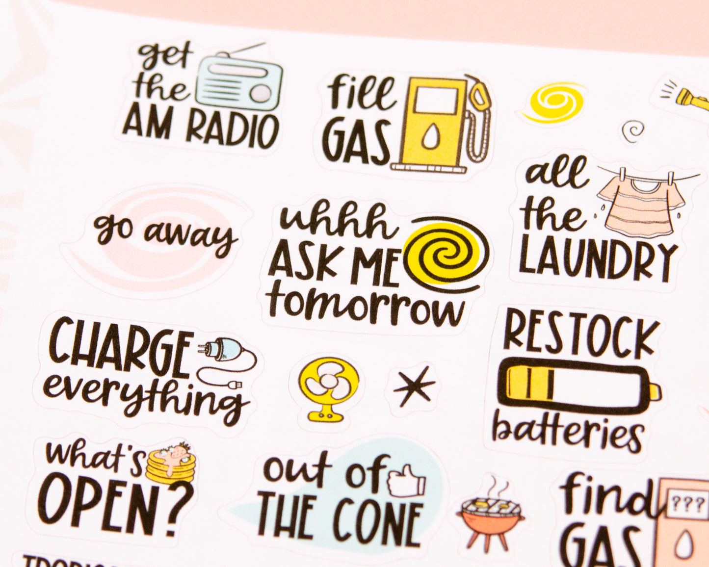 Hurricane Emergency Planning Sampler | Hurricane Planning Tasks | Prepping Task Stickers