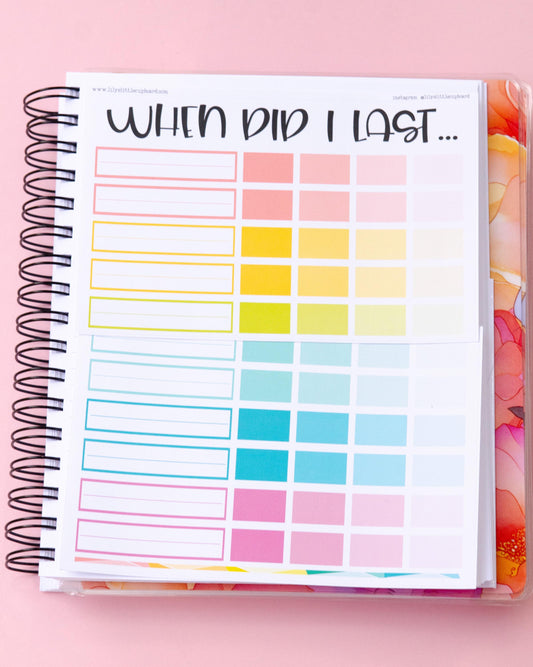 When Did I Last Do the Thing Full Page Notes Page Sticker Kit | Note Page Planner Stickers | Tracker Notes Page Stickers (A183)