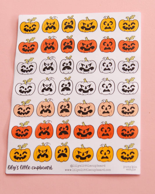 Pumpkin Deco Planner Stickers | Pumpkin Doodle Stickers | Halloween Planner Stickers