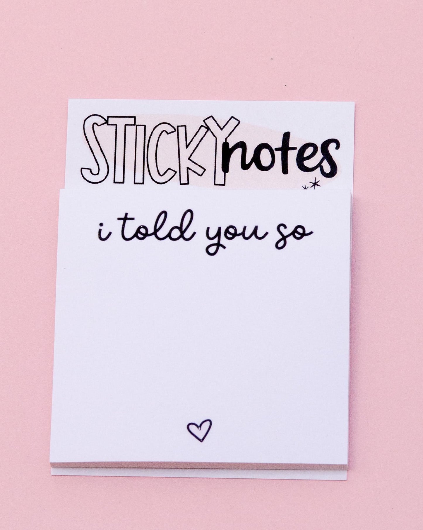 I Told You So Sticky Notes Notepad | Funny Sticky Notes | Cute Stationery | Funny Coworker Gift