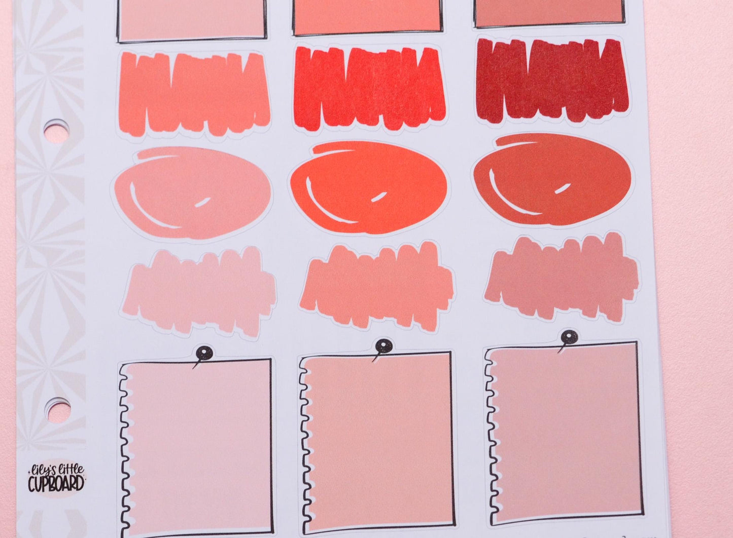 Monochrome Collection Reds | Functional Planner Stickers | Typography Scripts Planner Stickers | Weekly Planner Sticker Kit