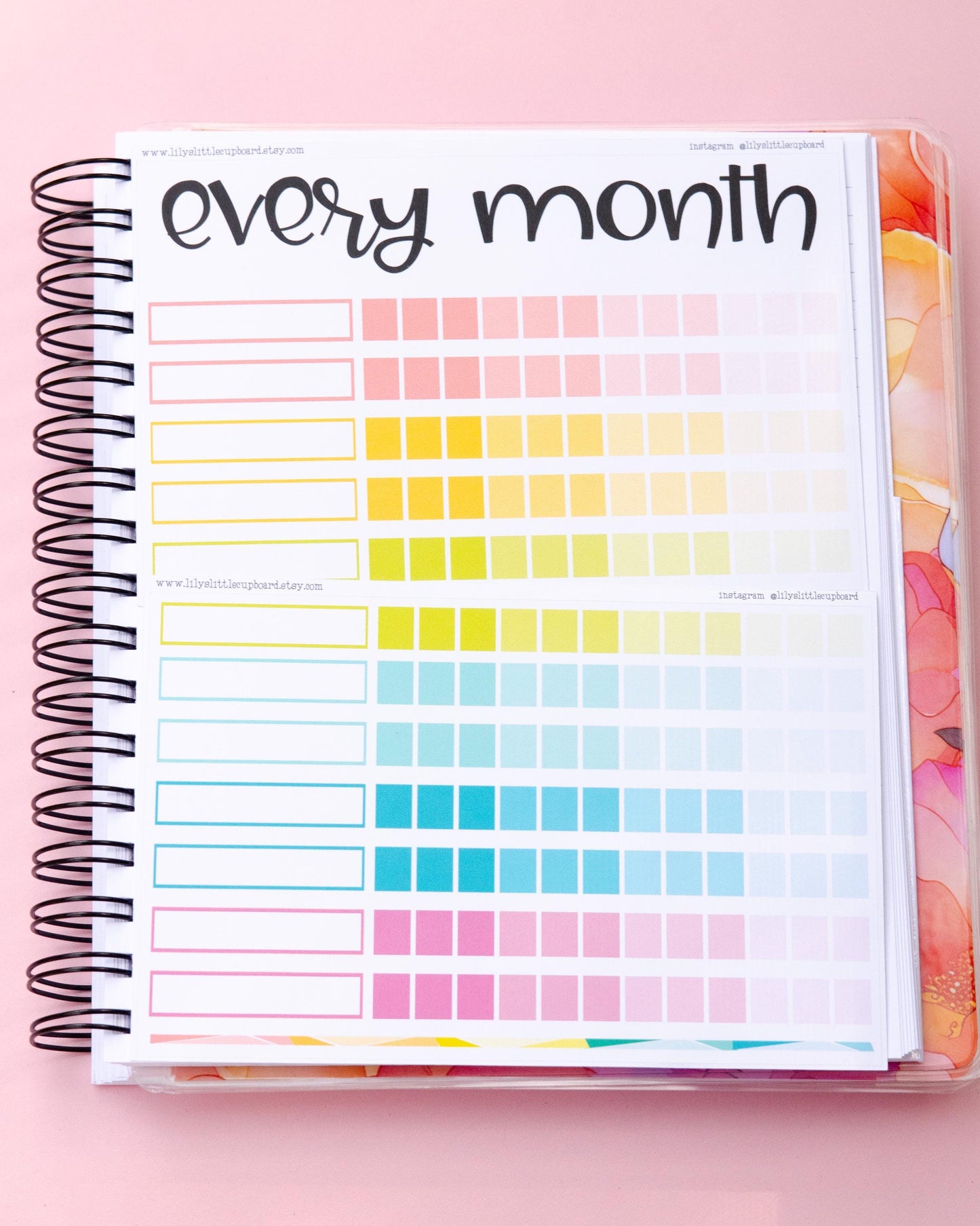 Every Month Checklist Full Page Sticker | A5 Full Page Sticker | Dashboard Sticker | Notes Page | Page Cover Sticker | Monthly Checklist