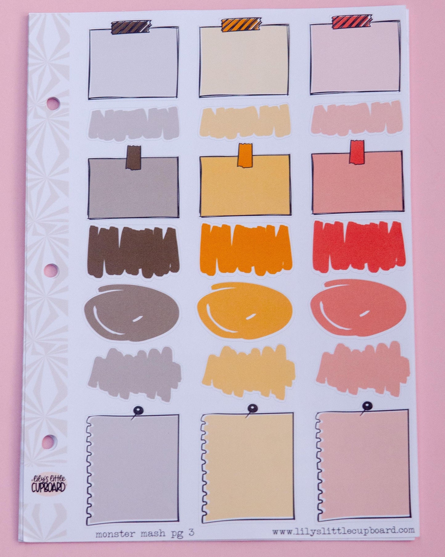 Monster Mash Vertical Weekly Sticker Kit | Halloween Weekly Planner Sticker Kit | A la Carte Mini Kits | Spooky Weekly Planner Kit