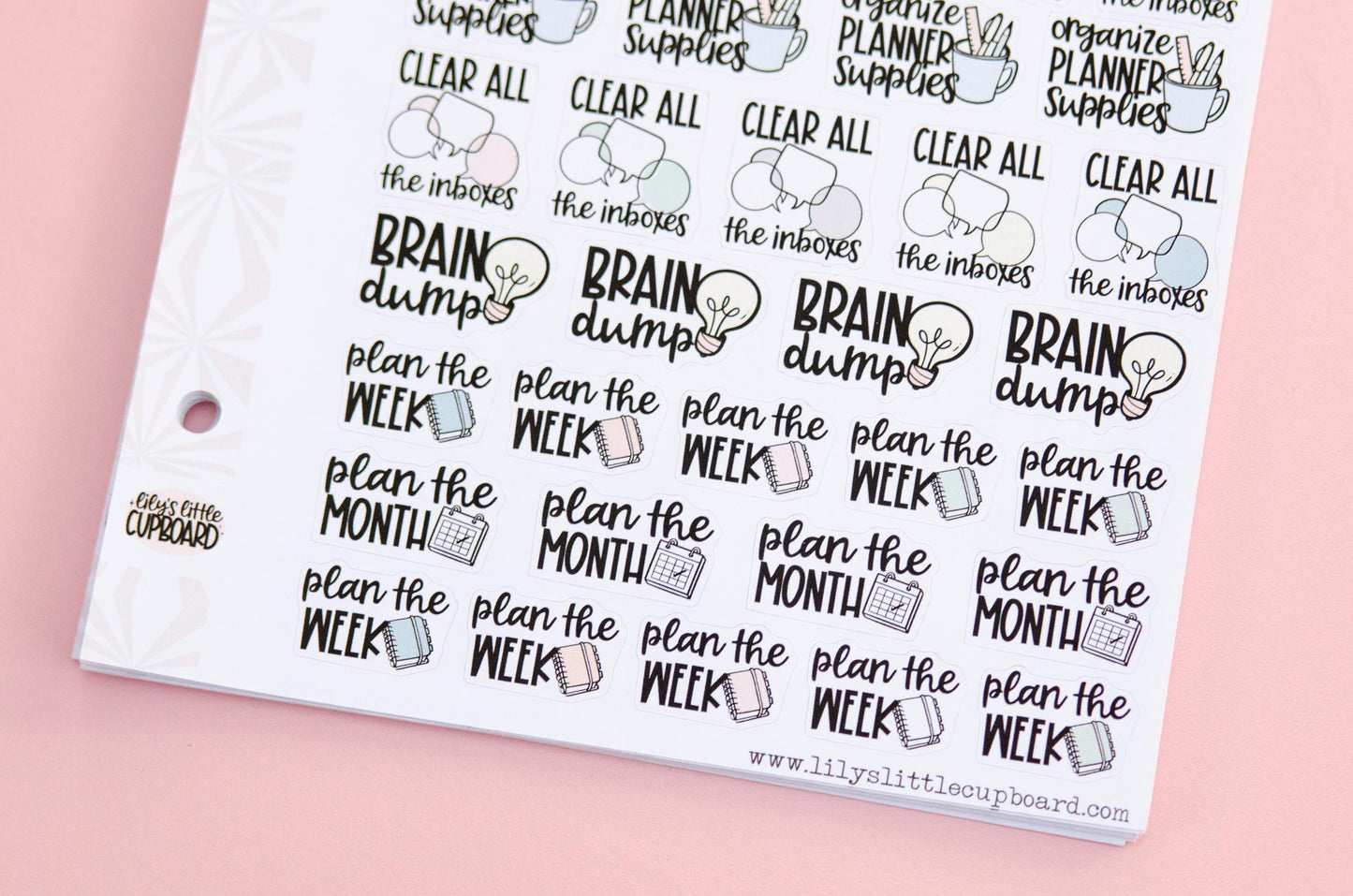 Planning Sampler Stickers Stickers  | Goal Setting Task Script Stickers | Adulting Stickers | Functional Deco Stickers