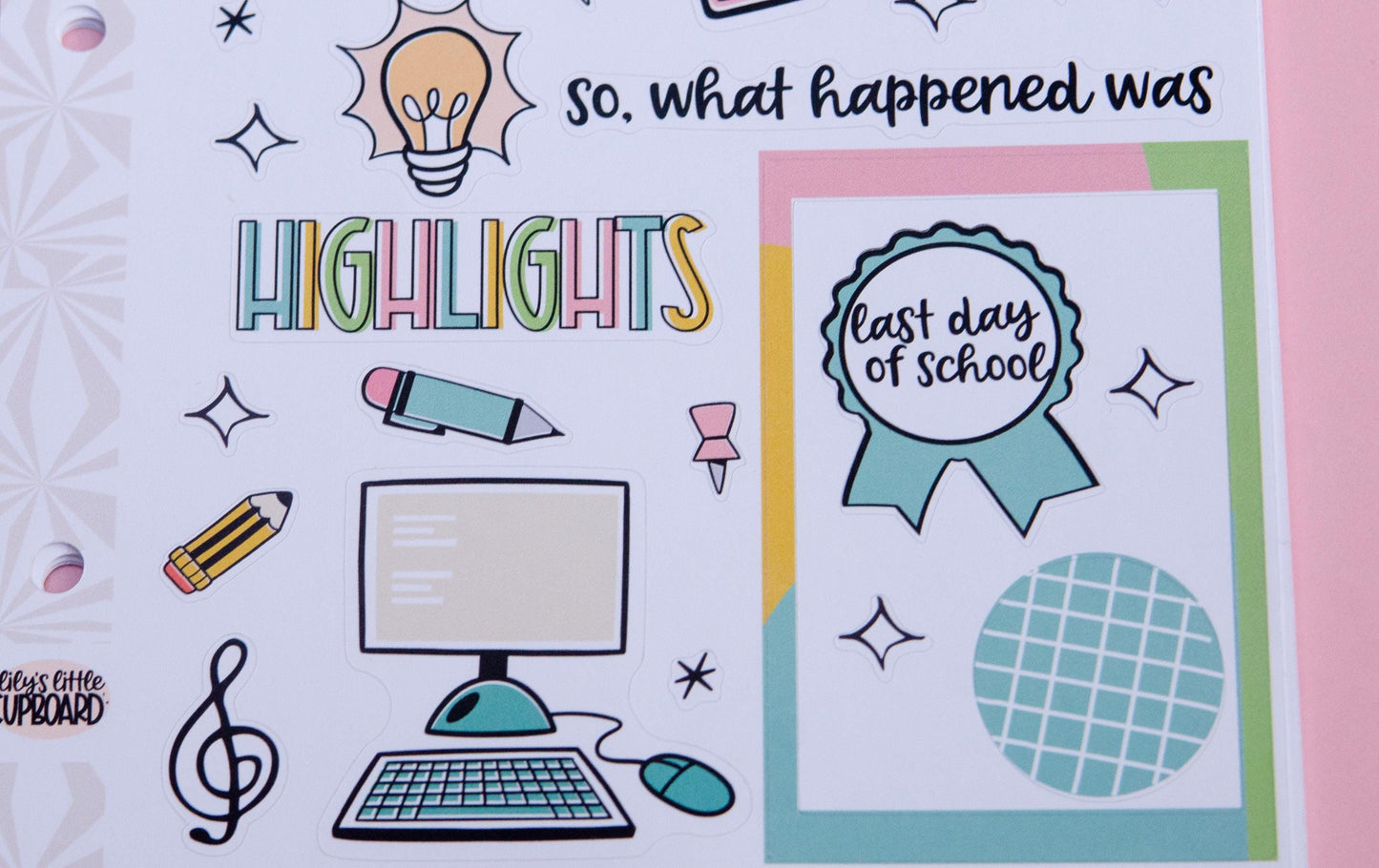 Curiouser and Curiouser Back to School Journaling Sticker Kit | Memory Keeping | Journal Stickers | Cute School Planner Kit