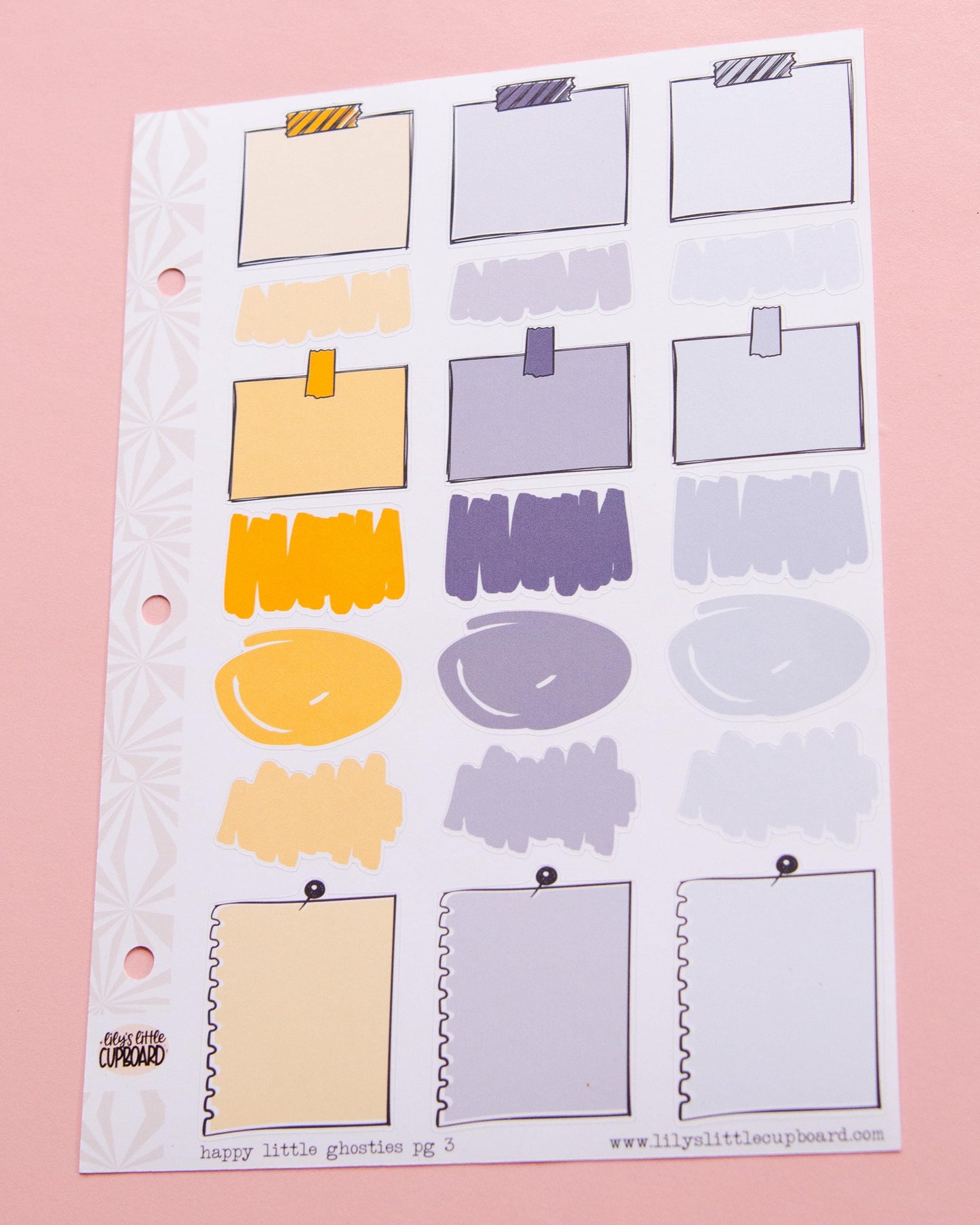 Happy Little Ghosties Halloween Planner Stickers: Vertical Weekly Kit