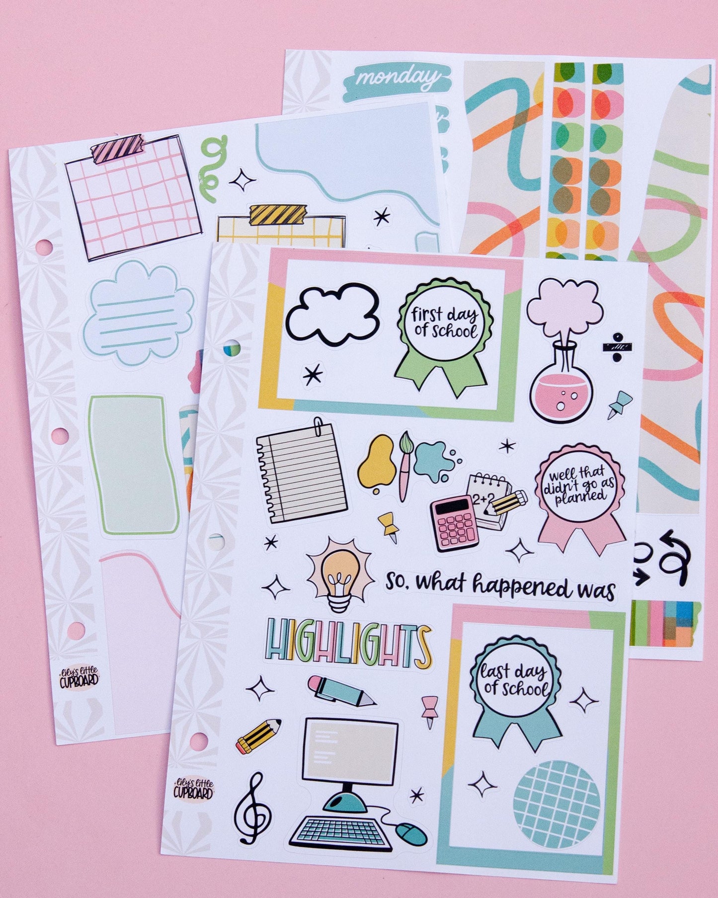 Curiouser and Curiouser Back to School Journaling Sticker Kit | Memory Keeping | Journal Stickers | Cute School Planner Kit