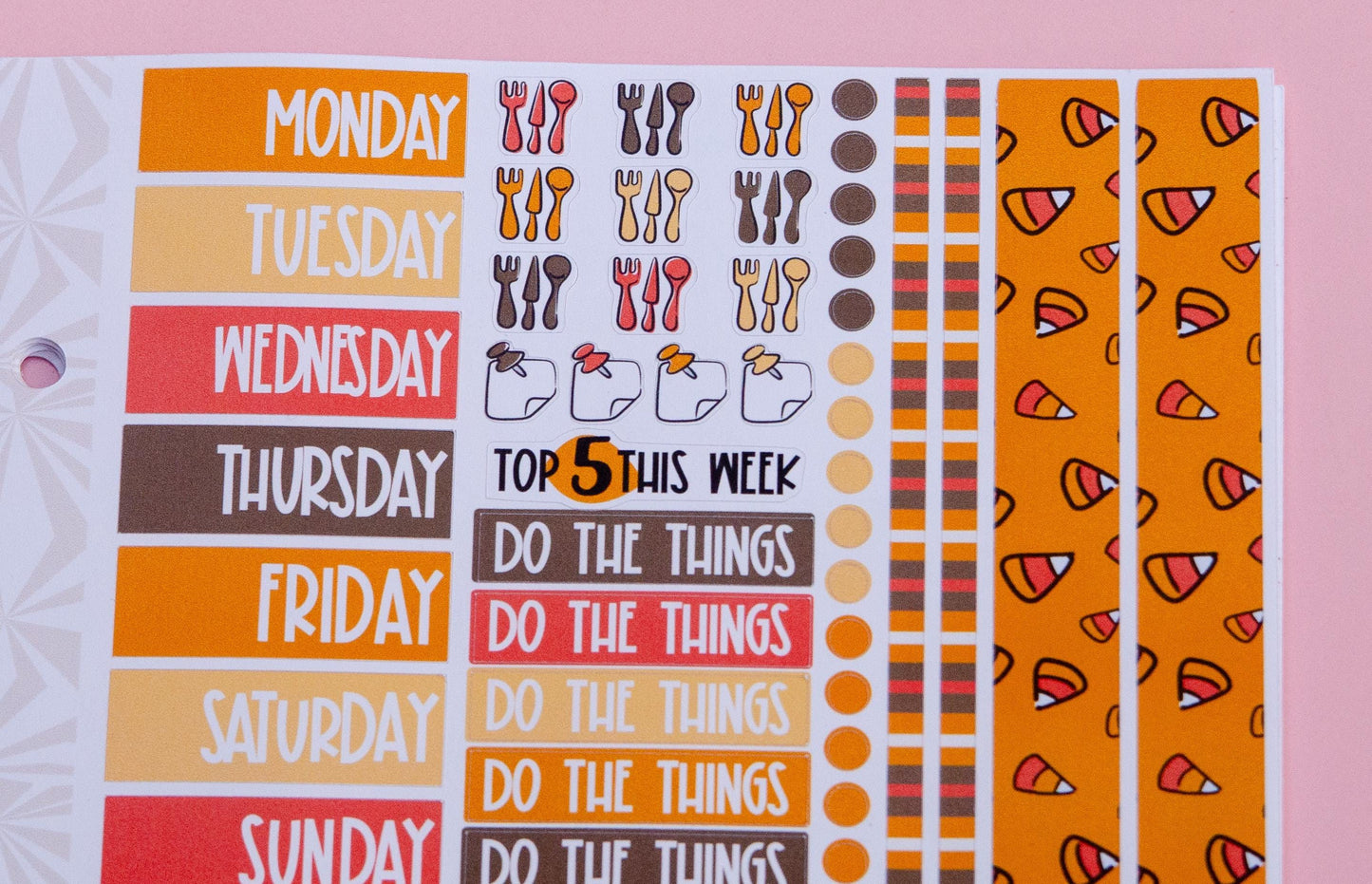 Monster Mash Vertical Weekly Sticker Kit | Halloween Weekly Planner Sticker Kit | A la Carte Mini Kits | Spooky Weekly Planner Kit