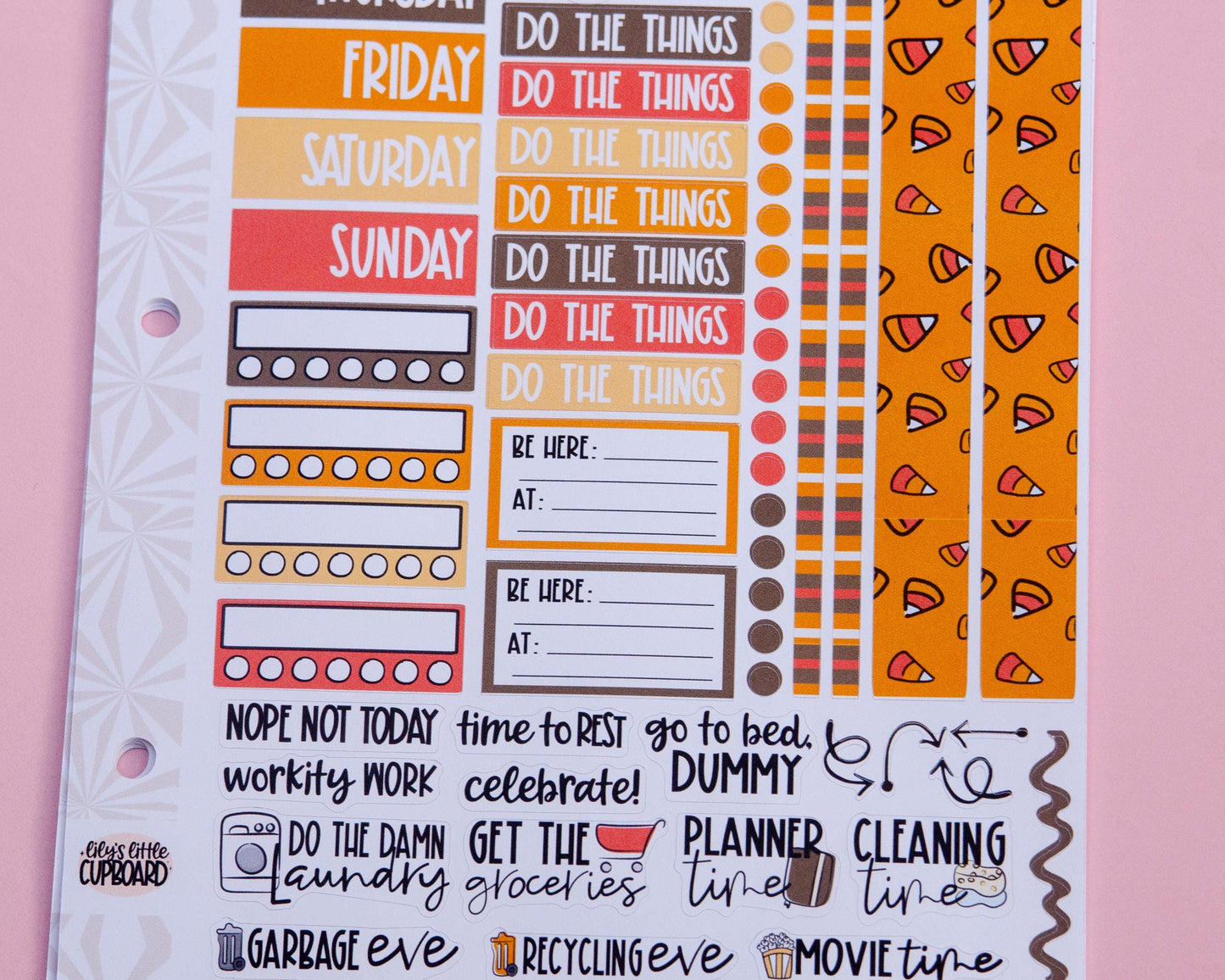 Monster Mash Vertical Weekly Sticker Kit | Halloween Weekly Planner Sticker Kit | A la Carte Mini Kits | Spooky Weekly Planner Kit