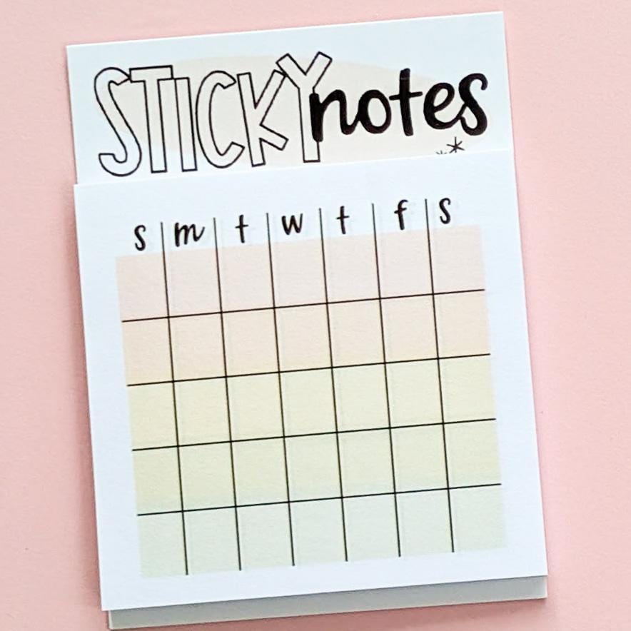 Streak Tracker Sticky Notes | Habit Tracker Sticky Notes Notepad | Calendar Sticky Notes | Cute Stationery | Funny Coworker Gift