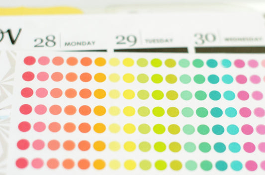 Color-Coding Dots Planner Stickers | Checklist Stickers | Functional Planner Stickers | Dots Stickers | Little Dots Planner Stickers (#107)