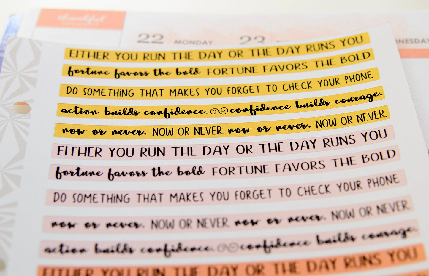 Little Strips of Words Version 2 | Word Washi Stickers | Header Planner Stickers (A178)