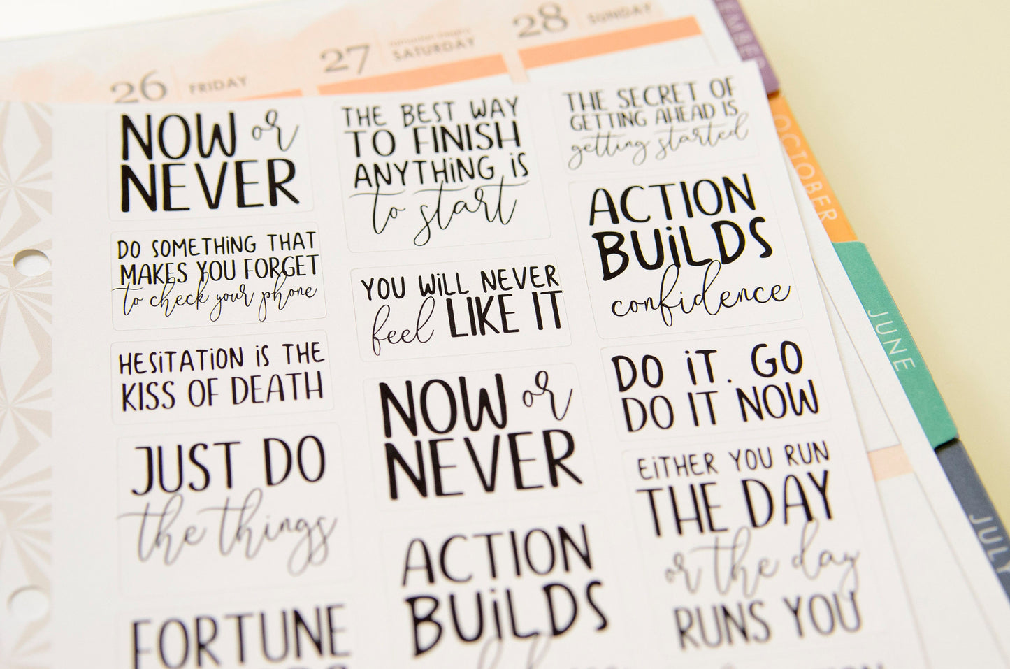 Motivation Quotes Planner Stickers | Get Stuff Done Stickers | Productivity Stickers (#143)
