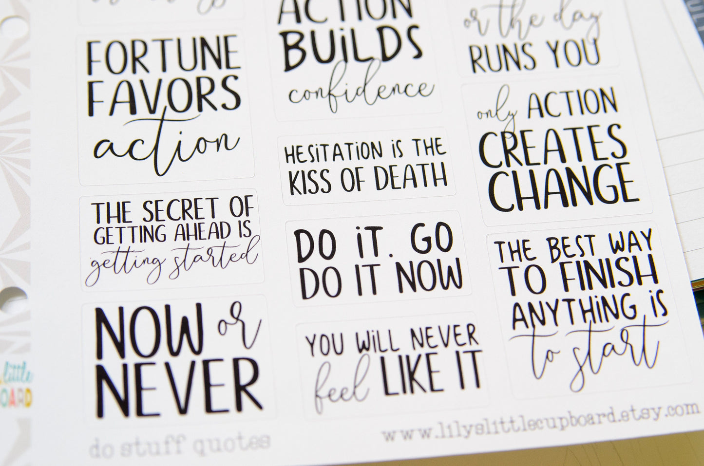 Motivation Quotes Planner Stickers | Get Stuff Done Stickers | Productivity Stickers (#143)