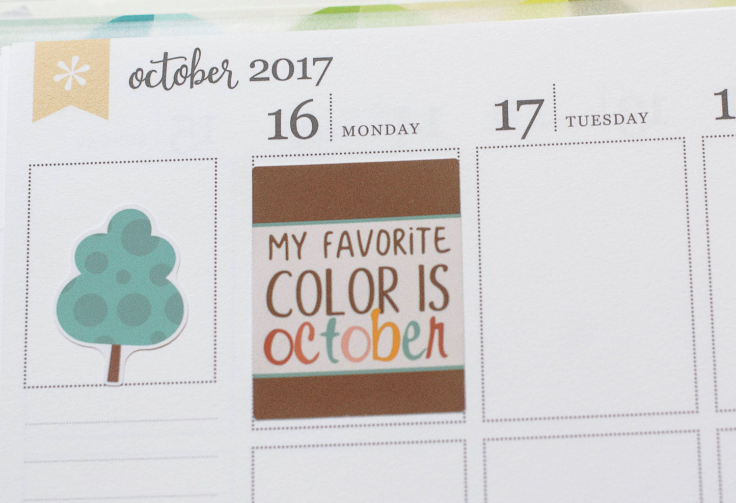 Autumn Deco and Words Planner Stickers | Fall Deco Planner Stickers | Retro Planner Stickers