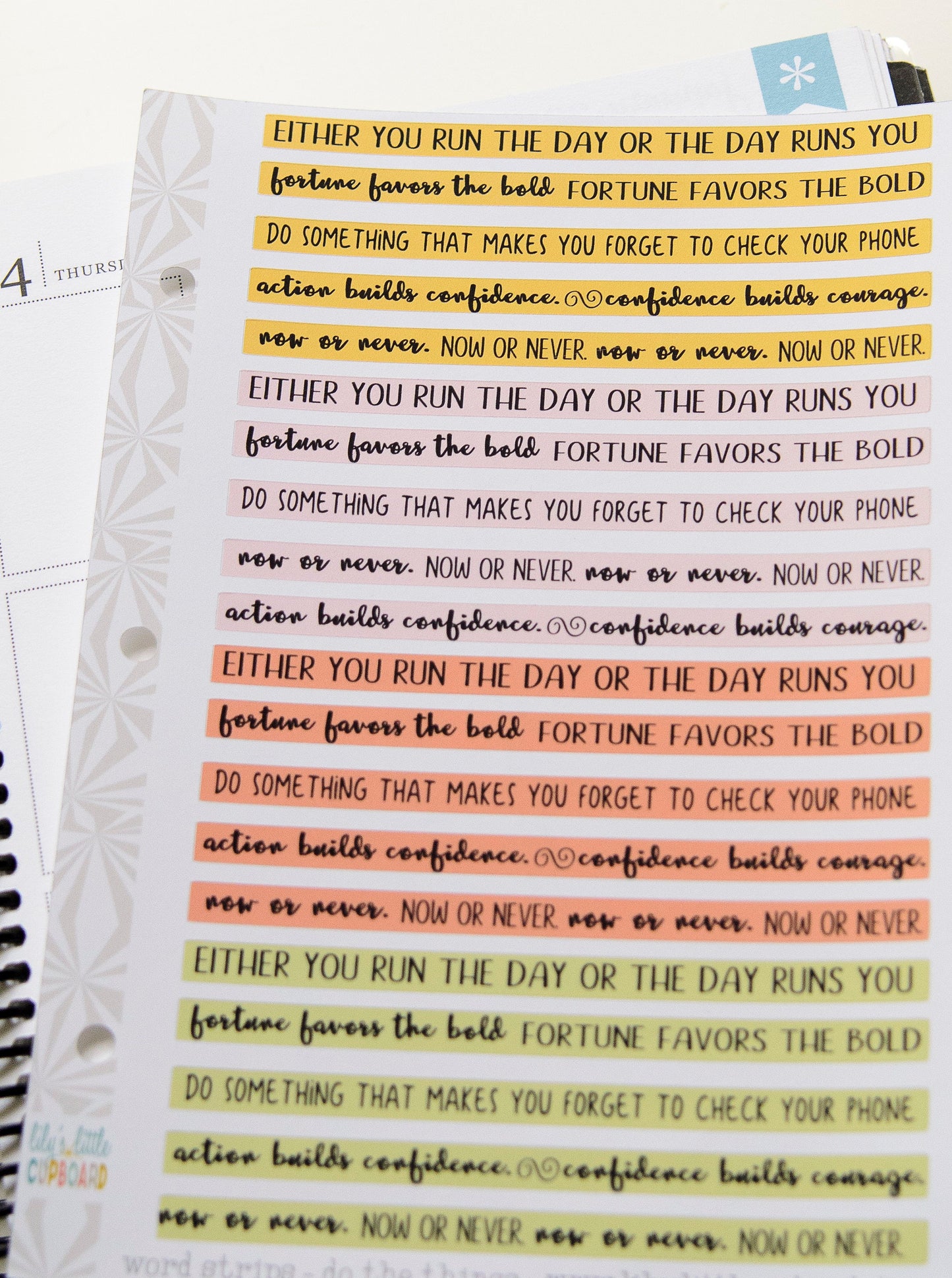 Little Strips of Words Version 2 | Word Washi Stickers | Header Planner Stickers (A178)