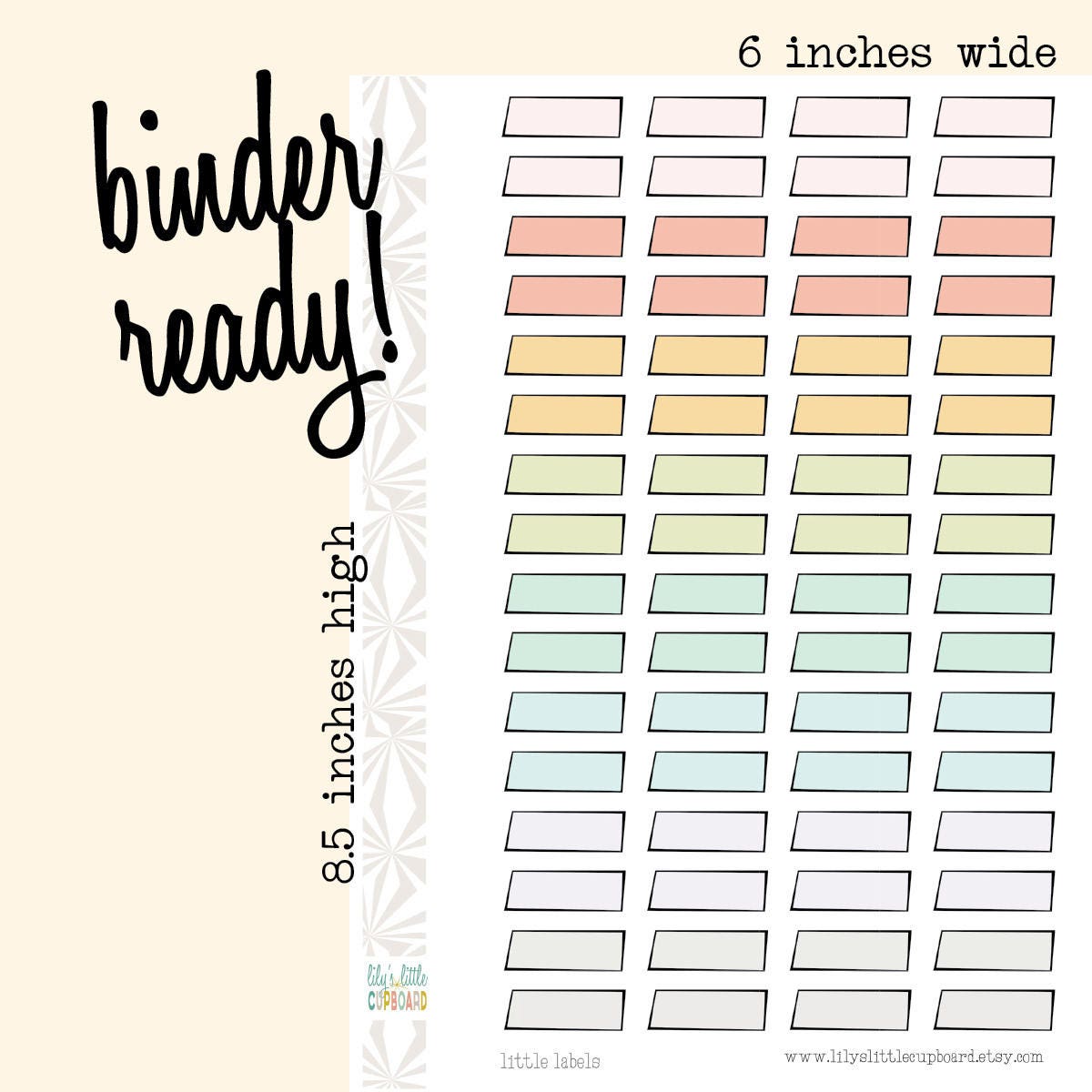Little Label Stickers | Personal Sized Functional Stickers | B6 Functional Planner Stickers (A126)