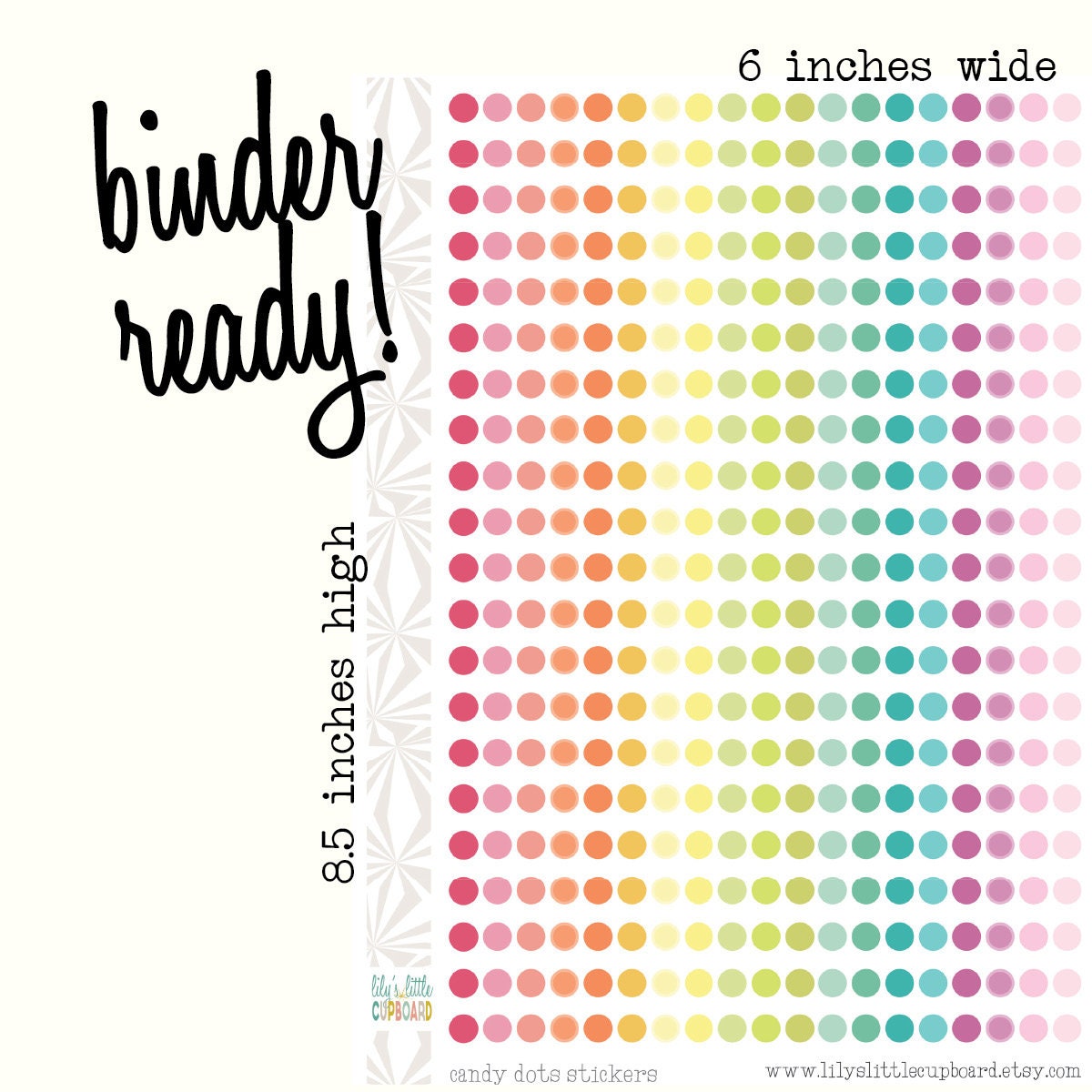 Color-Coding Dots Planner Stickers | Checklist Stickers | Functional Planner Stickers | Dots Stickers | Little Dots Planner Stickers (#107)