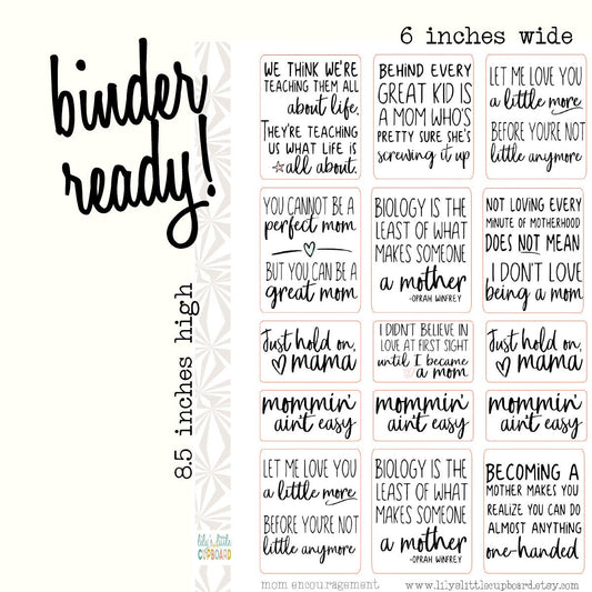 Mama Encouragement Planner Stickers | Mom Life Stickers Part 3 | Real Life Motherhood Stickers (#093)