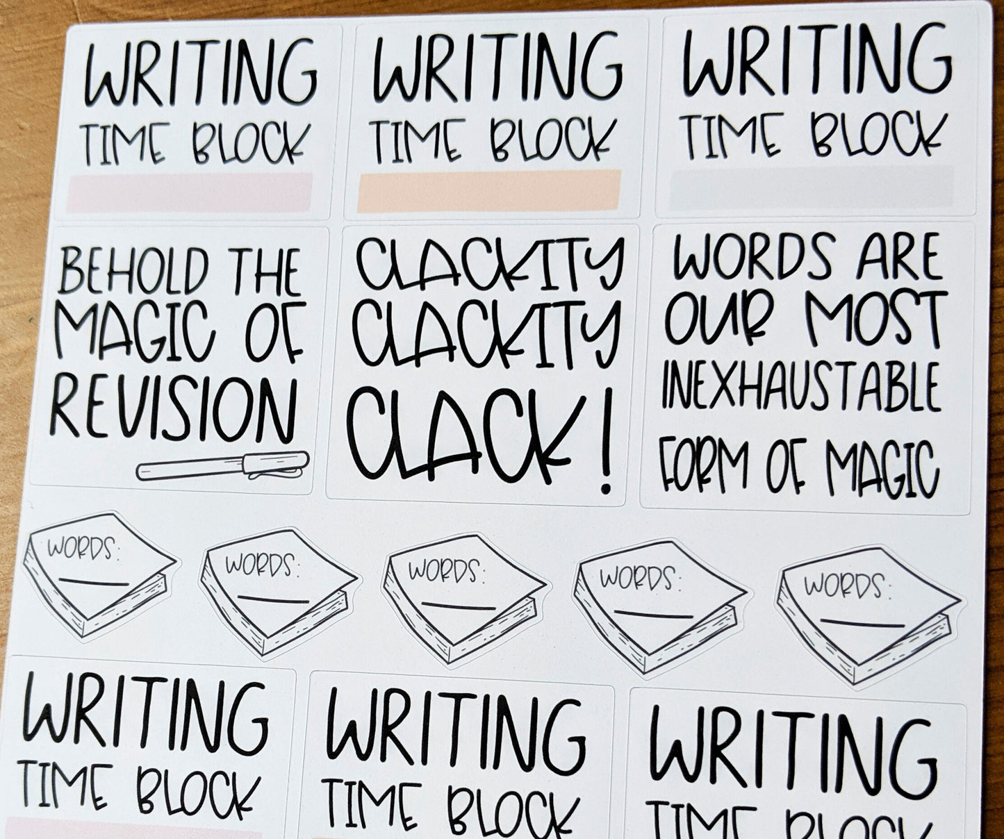 Writing Planner Stickers | Writers Stickers| Work Stickers | Work Planner Stickers | Word Count Planner Stickers  | Quote Stickers (L_12)