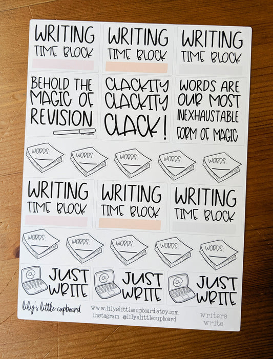 Writing Planner Stickers | Writers Stickers| Work Stickers | Work Planner Stickers | Word Count Planner Stickers  | Quote Stickers (L_12)