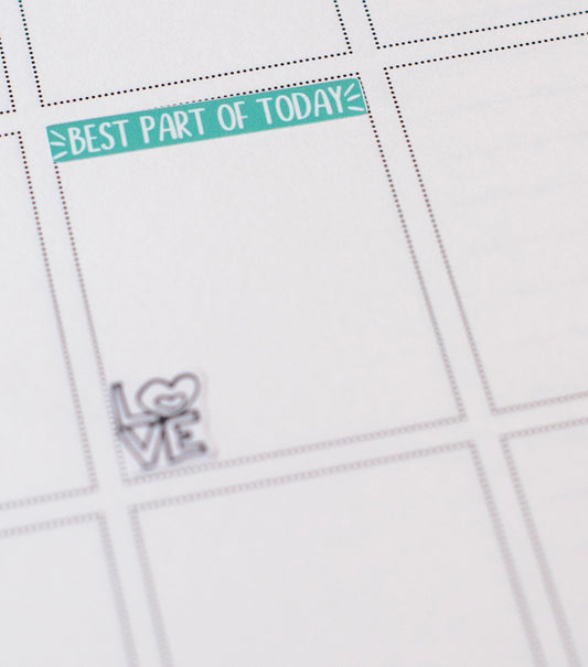 Best Part of The Day Label Stickers | Header Stickers | Memory Planning Stickers | Lily's Little Lites Planner Stickers (L027) )