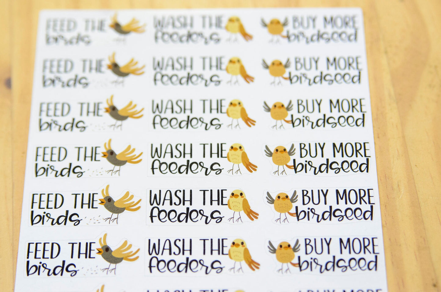 For the Birds Planner Stickers | Birdfeeder Stickers | Backyard Planner Stickers | Bird Stickers | Lites Planner Stickers (L0xyz))